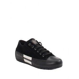 NEW CANDICE COOPER women's rock patch fashion leather sneakers in black, white